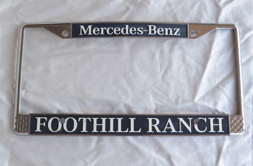 Vtg Mercedes-Benz Foothill Ranch Ca Metal Dealer License plate frame MINT
