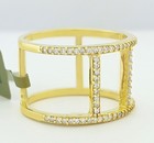 LAB CREATED WHITE SAPPHIRES RING 14K YELLOW GOLD PLATED (.925) - NWT — photo 5