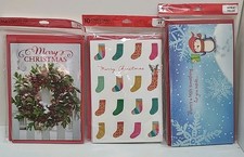Hallmark Christmas Cards/Money     Lot of 3 Packs - 26 Cards Total     