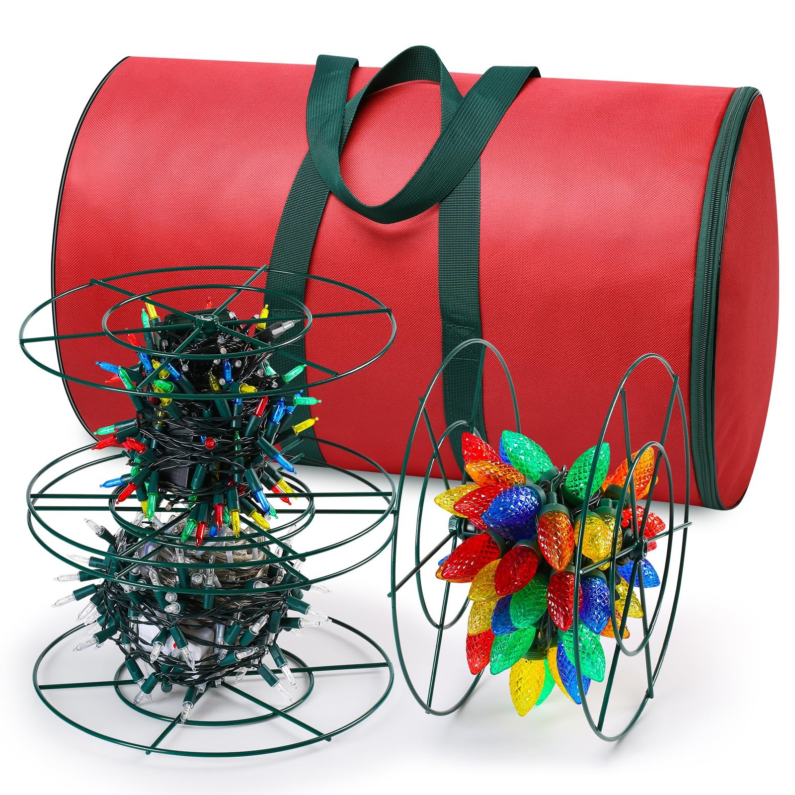 - 3 Metal Spools & Durable Oxford Bag For Holid...
