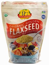 Premium Gold Organic Ground Flax Seed | 4 pounds | Omega 3 | High Fiber Food |