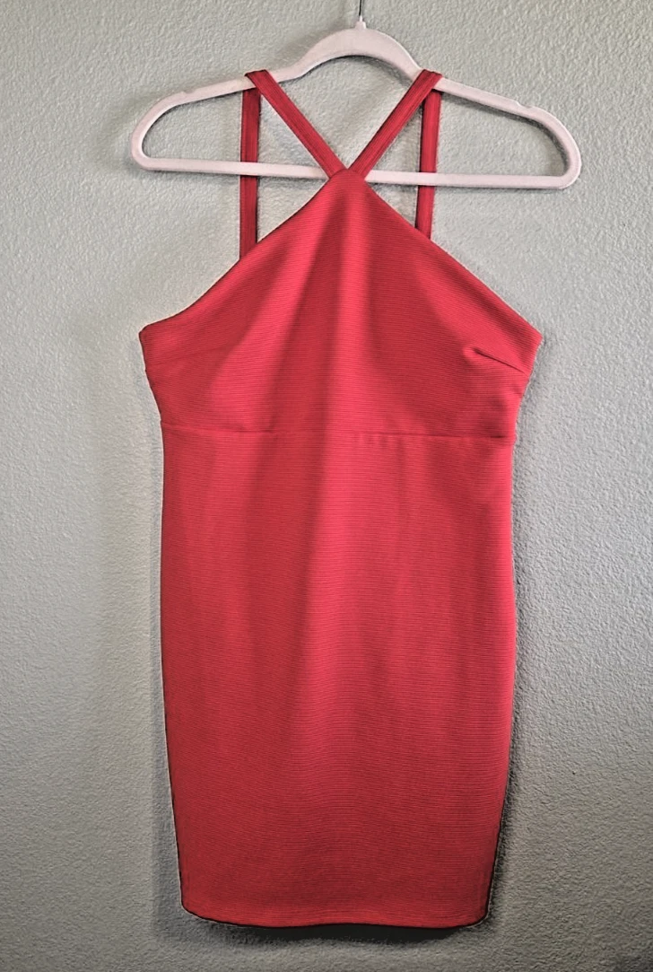 cocktail dress with lace halter neckline Halter Midi Dress main image 0