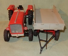 Alter großer DDR Piko Anker Traktor ZT 300 mit Anhänger Spielzeug