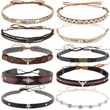 Stylish Leather Cowboy Hat Bands for Men  Women - Cowgirl Hat Accessories