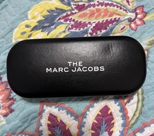 The Marc Jacobs Sunglasses Eyeglasses Case Black Leather Hard Shell