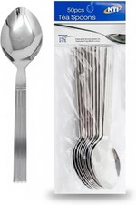 100 Stainless Steel Teaspoons Mirror Finish Coffee Spoons Catering Bulk
