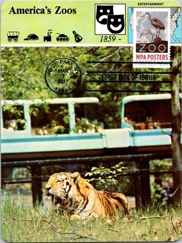 Dr Jim Stamps Maximum Card Wpa Posters Visit The Zoo Forever Fdc