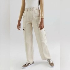 BDG Urban Outfitters Cargo Carpenter Pants Size 26 Contrast Stitch Wide Leg