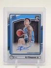 KJ SIMPSON JR. 2024-25 DONRUSS OPTIC RATED ROOKIE AUTO #337 HORNETS Q6086
