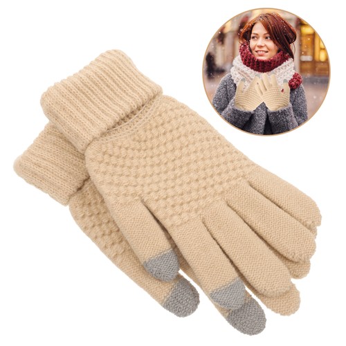 Fleece Warm Gloves Mittens for Cold Weather Cute Women Thermal - Picture 3 of 12