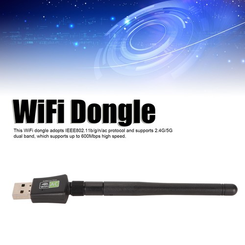 WiFi Dongle USB 2.0 2.4G 5G Dual Band 600Mbps Singal Antenna AP Mode High Saf FG - Picture 22 of 23