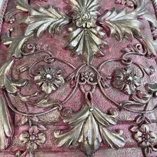 Vintage Baroque Gold Relief Plaque Ornate Wall Decor Floral Rococo Style