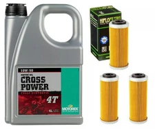 Motorex CrossPower 4T 4 Liters 10w50 3 HF652 Filters For KTM 250 350 450 500