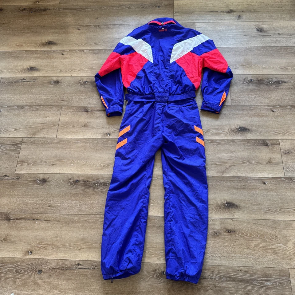 Vintage Obermeyer Sport Snow Suit Mens M Purple One Piece Ski 80s 90s Flightsuit - Image 2 of 4