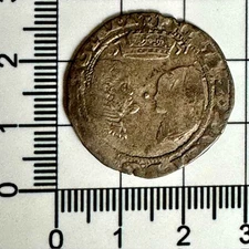 X431:  1557 Irish Philip & Mary Hammered Silver Groat - Conjoined Busts