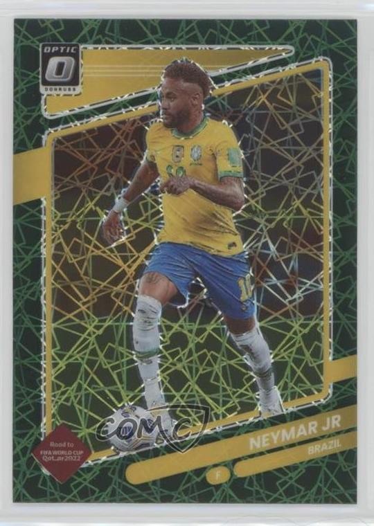 2021 Panini Donruss Road to Qatar Optic Green Velocity Prizm Neymar Jr #18 kf4