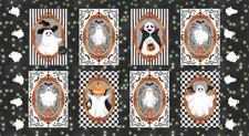 23" Fabric Panel Studio E Halloween Paranormal Parade Ghost Costume Blocks