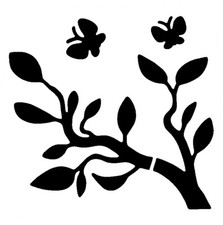 Really Great Stencils, Mini, Branch Butterflies, Bugs, 3", Butterfly, Flying