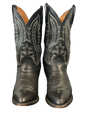 Vintage Lucchese 2000 Men’s Western Boots 10 D Vintage Cigar Brown Roper Western Boots – Lucchese 2000  main image 4