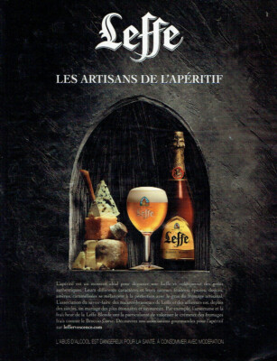 Werbung Advertising1020 2014 Bier Leffe Aperitif Handwerker