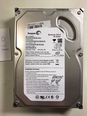 Barracuda 7200.9, 80GB, ST3808110AS, PN 9BD131-197, Firmware 3.AAE, Site  WU