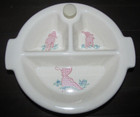 VINTAGE EXCELLO LITTLE BO BEEP CHILDREN'S DIVIDED FOOD WARMING DISH HEAVY — photo 1