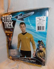 Adult Mens Star Trek Captain Kirk Shirt Costume Size Small 34-36 Jacket Size NEW
