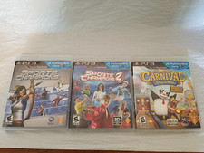 Used Playstation 3 Move Game Lot of 3 Sports Champions 1 & 2 & Carnival Island