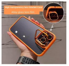Lens Protection Film Phone Case for iPhone15 14 13 Pro Max Case with Lens Mount