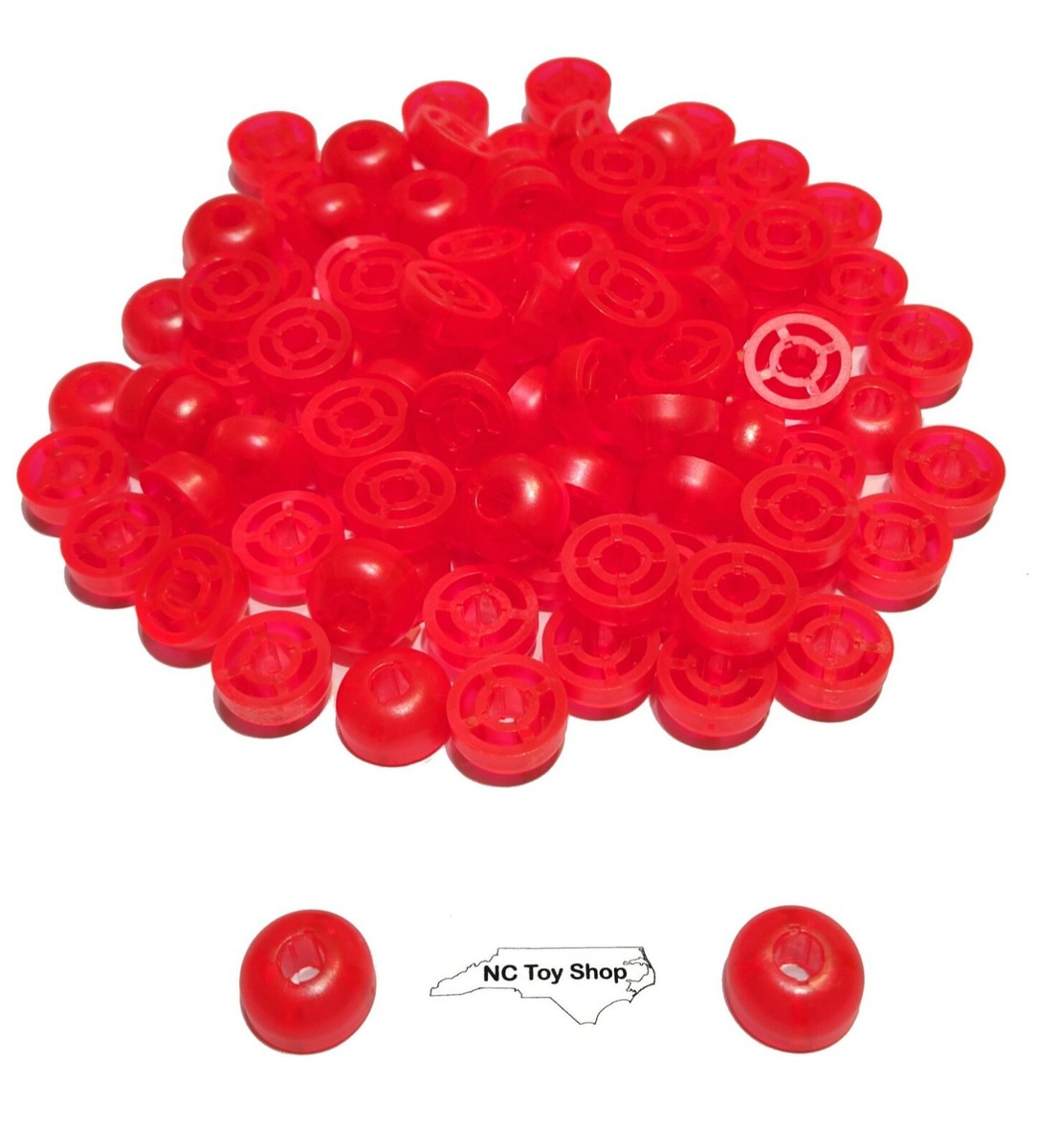 100 K'NEX Translucent Red Pink Head Top Pieces Tail Light Snake