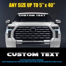 CUSTOM WINDSHIELD TEXT LETTERING DECAL STICKER BANNER Fits Dodge Ram