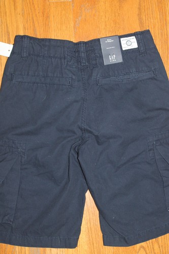 GAP KIDS Boys NAVY Cotton CASUAL Dress CARGO Pocket SUMMER SHORTS 14 regular - Picture 4 of 5