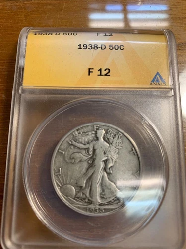 1938-D Walking Liberty Half Dollar ANACS Graded Fine 12 SKU# 32218