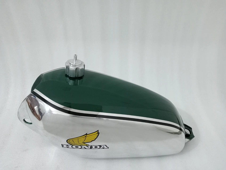 Honda CR250M CR 250M 1973 Elsinore Chrome And Painted Petrol Fuel Gas Tank +Cap — 第 2/4 张图片