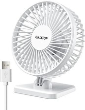 Gaiatop USB Desk Fan Small Portable Quiet 3 Speeds Adjustment Cooling Mini Desk