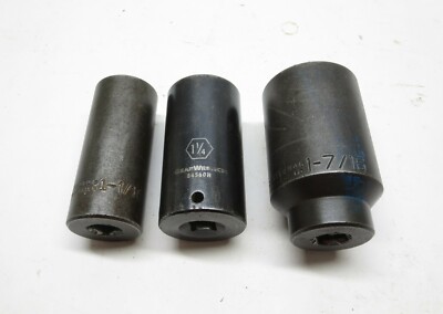 Proto 7334H 1-1/16 GearWrench 84560N 1-1/4 Wright Tool 4946 1-7/16 Deep Sockets