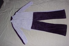 Vtg Women's Tracksuit Velour Purple Lavender Gloria Vanderbilt Sport M Sweatsuit