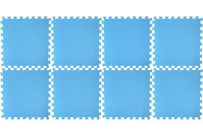EXPO BÖRSE GMBH PERFECT POOL Pool Bodenmatte 8er Pack 50x50 cm blau Pool Bodenschutz Unterlage Planschbecken