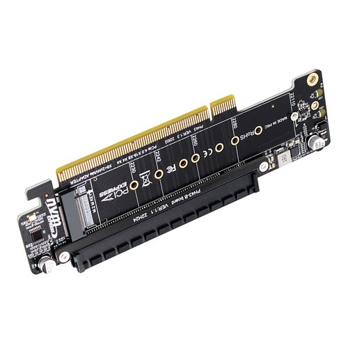 PCIe X16 To X8+X4+X4 Riser Card SSD To PCIe 4.0 X16 M.2 MKEY SSD RAID M.2 NVME - Afbeelding 3 van 12
