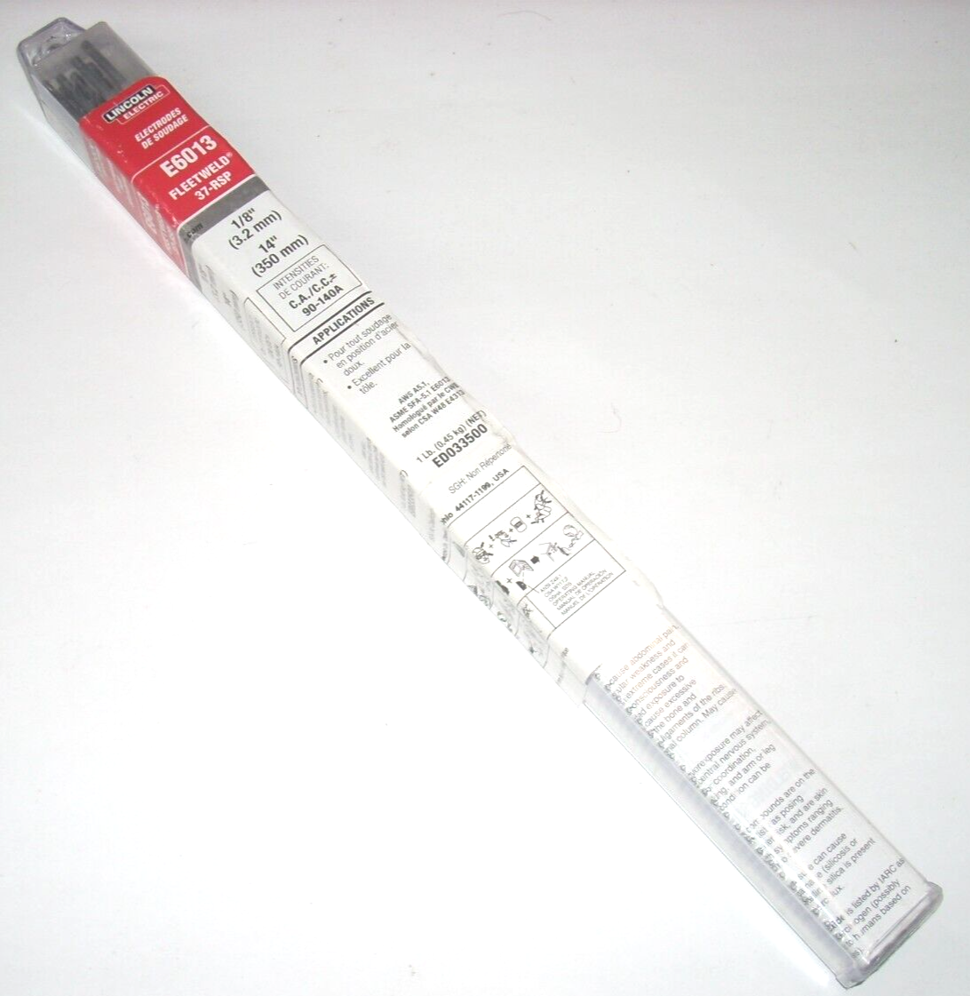 Lincoln ED033500 Stick Welding Rods 6013 1/8" Dia x 14" Long Electrodes