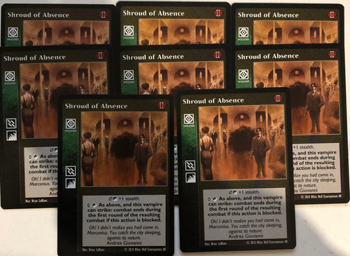 Vtes 8x Shroud of Absence Reprint Dominate/Obtenebration 122