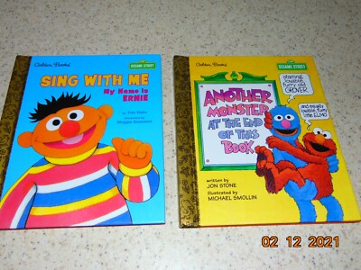 Lot of 2 ANOTHER MONSTER AT THE END OF THIS BOOK & SING WITH ME Sesame Street