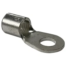 (25) Non-Insulated 4 Gauge 5/16" Ring Terminal Uninsulated Wire Connector - USA