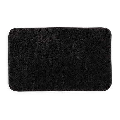 Mainstays Basic Polyester 20'' x 32'' Bath Rug, Black