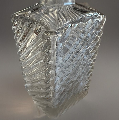 Antico decanter quadrato per liquore/whisky in vetro/cristallo tagliato, XIX secolo - Foto 6 di 18
