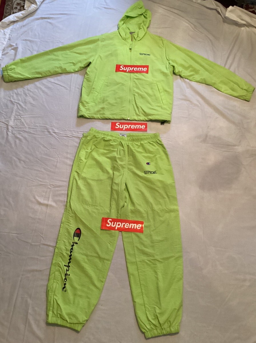 Supreme Champion Track Suit Collab. Neon Green Size Med Supreme Champion Track Suit Collab. Neon Green Size Med