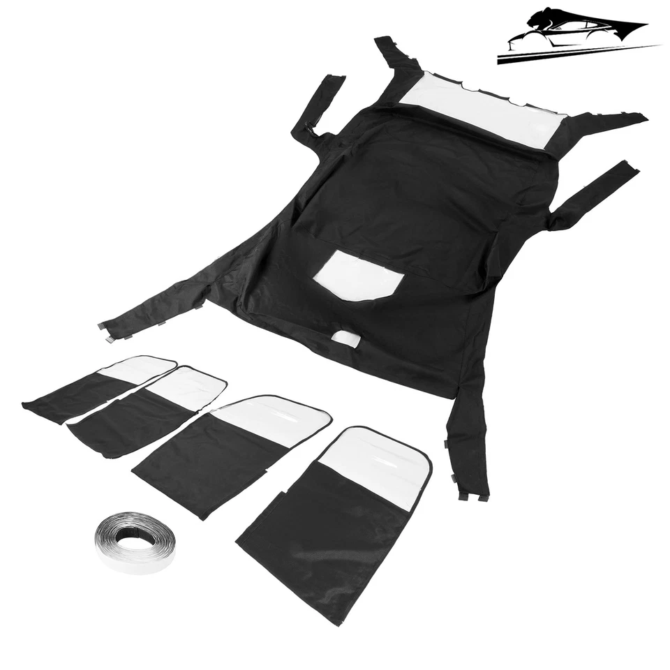 Black+Clear Full Cab Enclosure For Polaris Ranger XP 800 Crew Models 2010-2014 - Image 4 of 4