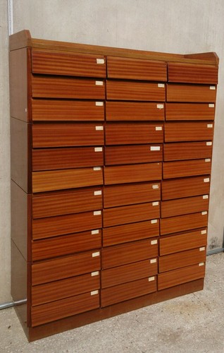 ECCEZIONALE SCHEDARIO CASSETTIERA MOBILE DA UFFICIO ANNI 50 SCHIROLLI | eBay