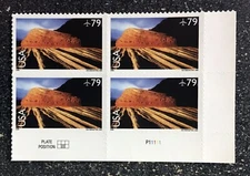 2009USA #C146 79c Zion National Park Utah Airmail - Plate Block of 4  mint