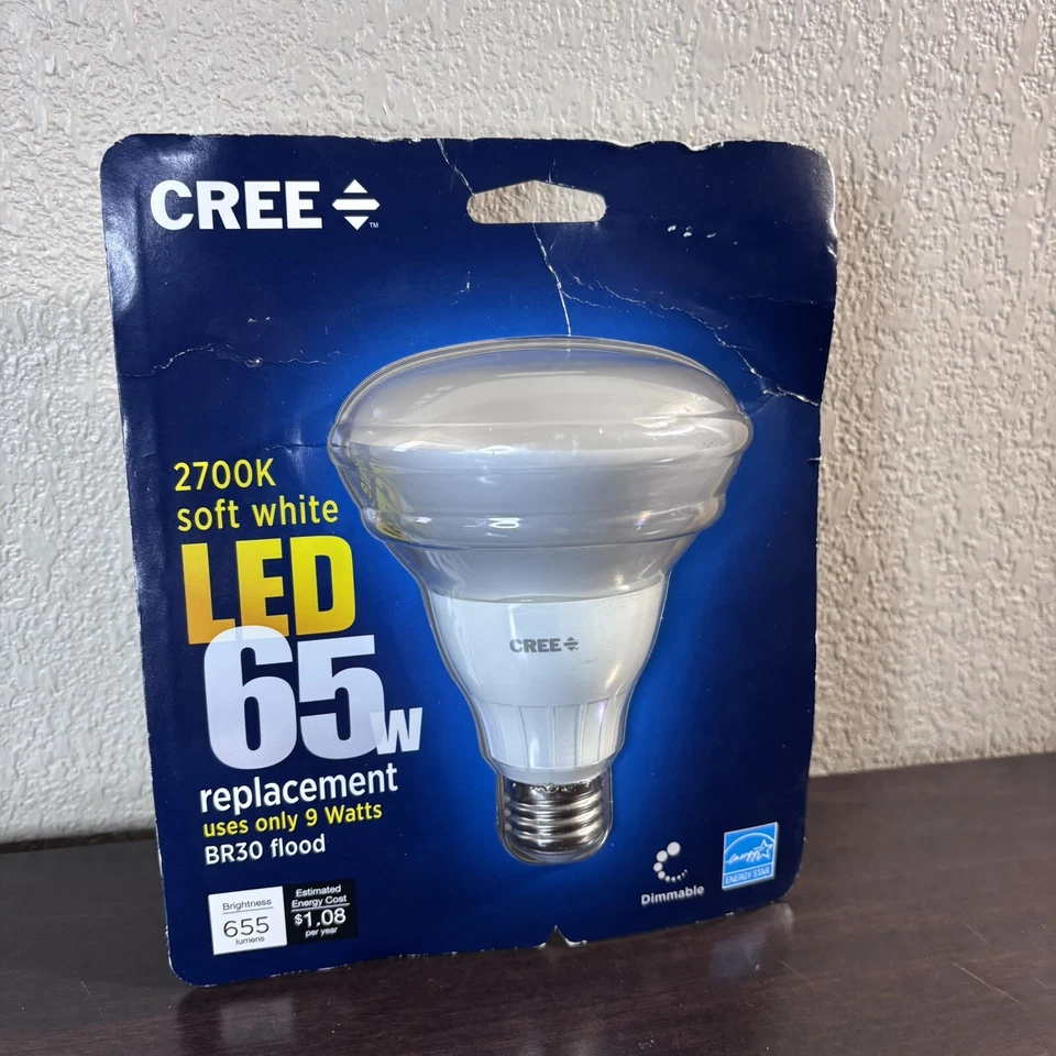 Cree 65W SOFT WHITE 2700K BR30 Dimmable LED Flood Light SHOWS COLORS -86% (1) - Image 3 of 4